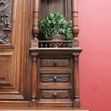 Load image into Gallery viewer, x SOLD Antique French Sideboard, Walnut Bookcase, China Cabinet, 2 Height Hall Cupboard B10860