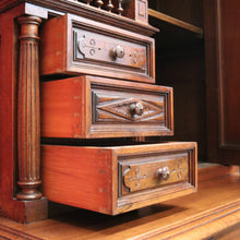 Load image into Gallery viewer, x SOLD Antique French Sideboard, Walnut Bookcase, China Cabinet, 2 Height Hall Cupboard B10860