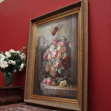 Load image into Gallery viewer, x SOLD Flower Oil Painting Framed Oil on canvas Still Life Oil Flowers in a Vase or Urn B365