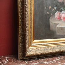Load image into Gallery viewer, x SOLD Flower Oil Painting Framed Oil on canvas Still Life Oil Flowers in a Vase or Urn B365