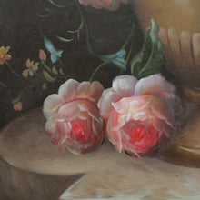 Load image into Gallery viewer, x SOLD Flower Oil Painting Framed Oil on canvas Still Life Oil Flowers in a Vase or Urn B365