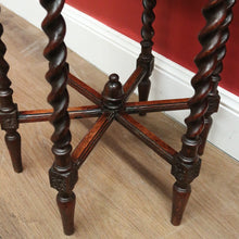 Load image into Gallery viewer, x SOLD Antique French Oak Hall Table, Pedestal, or Lamp Side Table, Spiral Leg Table B10856