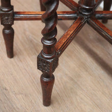Load image into Gallery viewer, x SOLD Antique French Oak Hall Table, Pedestal, or Lamp Side Table, Spiral Leg Table B10856