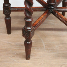 Load image into Gallery viewer, x SOLD Antique French Oak Hall Table, Pedestal, or Lamp Side Table, Spiral Leg Table B10856