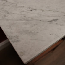 Load image into Gallery viewer, x SOLD Antique French Oak Marble Bedside Table. French Lamp Table with Cupboard to Base
