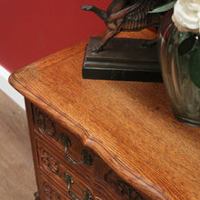 Load image into Gallery viewer, x SOLD Vintage French Chest of Drawers, Three Drawer Hall Cupboard Chest, Carved Detail B10881