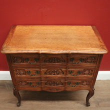 Load image into Gallery viewer, x SOLD Vintage French Chest of Drawers, Three Drawer Hall Cupboard Chest, Carved Detail B10881
