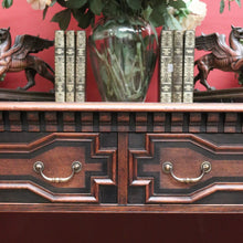 Load image into Gallery viewer, x SOLD Antique Waring and Gillow, Paris France Sideboard, 2 Drawer Hall Cabinet in Oak B10263