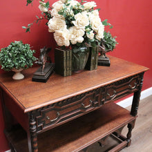 Load image into Gallery viewer, x SOLD Antique Waring and Gillow, Paris France Sideboard, 2 Drawer Hall Cabinet in Oak B10263