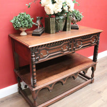 Load image into Gallery viewer, x SOLD Antique Waring and Gillow, Paris France Sideboard, 2 Drawer Hall Cabinet in Oak B10263