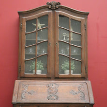 Load image into Gallery viewer, x SOLD Vintage French Bookcase Bureau, Writing Bureau Desk with Bookcase to the Top 10838