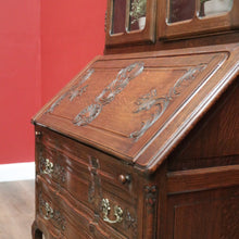 Load image into Gallery viewer, x SOLD Vintage French Bookcase Bureau, Writing Bureau Desk with Bookcase to the Top 10838
