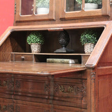 Load image into Gallery viewer, x SOLD Vintage French Bookcase Bureau, Writing Bureau Desk with Bookcase to the Top 10838