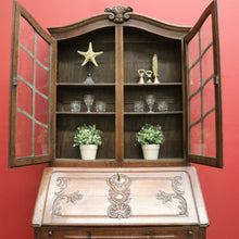 Load image into Gallery viewer, x SOLD Vintage French Bookcase Bureau, Writing Bureau Desk with Bookcase to the Top 10838