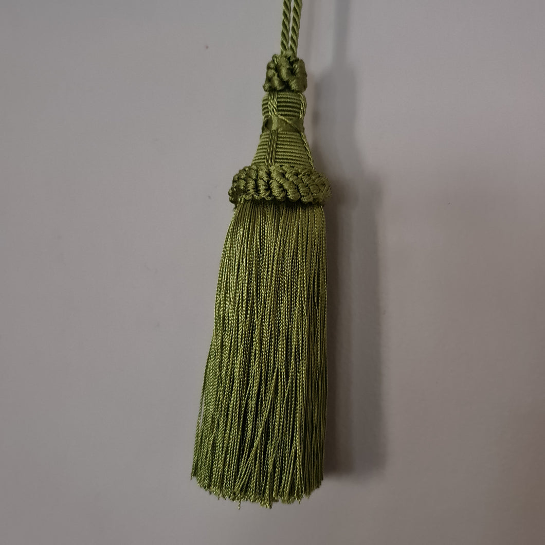 Medium Detailed Top Tassel - Lime Green - Decorative Tassel for Antique Key or Door BGT01