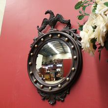 Load image into Gallery viewer, x SOLD Vintage French Empire-style Convex Eagle Mirror with Gilt Brass Detail B11647

