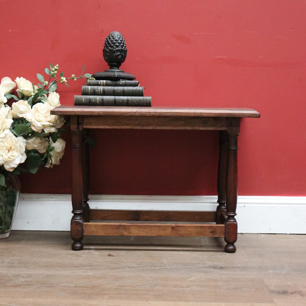 Antique French Side Table, or Lamp Table or Stool, French Milking Stool, Stretcher Base. B11852