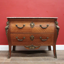 Load image into Gallery viewer, x SOLD Antique French Chest of Drawers, Entry or Hall Table, Cabinet with Marble Top and Brass Handles B11329
