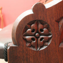 Load image into Gallery viewer, x SOLD Antique French Church Pew, Antique Oak Church or Gothic Hall Seat, Verandah Chair B11540
