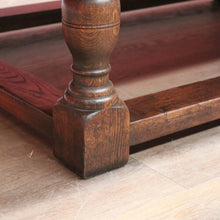 Load image into Gallery viewer, x SOLD Vintage French Oak Coffee Table, Low Line Table with Ebony Inlay, Stretcher Base. B11390
