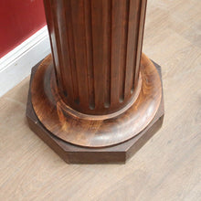 Load image into Gallery viewer, Antique French Pine Pedestal, Fluted Planter Stand or Statue Holder. B11563
