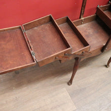 Load image into Gallery viewer, x SOLD Vintage French Sewing Caddy, with Handle and a 5 Section Scissor Lift Opening. B11875
