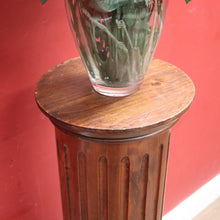 Load image into Gallery viewer, Antique French Pine Pedestal, Fluted Planter Stand or Statue Holder. B11563
