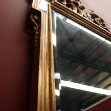 Load image into Gallery viewer, x SOLD Grand Antique French Gilt Mirror with Feather Detail to the Top, Bevelled Mirror. B11347
