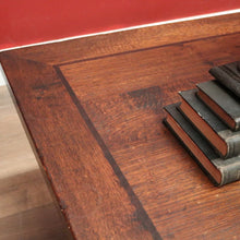 Load image into Gallery viewer, x SOLD Vintage French Oak Coffee Table, Low Line Table with Ebony Inlay, Stretcher Base. B11390
