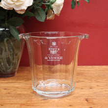 Load image into Gallery viewer, x SOLD French Glass Champagne Bucket, Champagne De Venoge, Depuis 1837, signed France to the base. B11922
