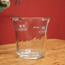 Load image into Gallery viewer, x SOLD French Glass Champagne Bucket, Champagne De Venoge, Depuis 1837, signed France to the base. B11922
