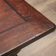 Load image into Gallery viewer, x SOLD Vintage French Oak Coffee Table, Low Line Table with Ebony Inlay, Stretcher Base. B11390
