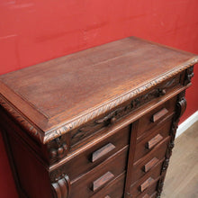 Load image into Gallery viewer, x SOLD Antique French Oak Double Chest of Drawers, Lockable File Cabinet Office Cupboard. B12057
