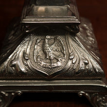 Load image into Gallery viewer, x SOLD Antique French Crucifix, Silver Plate Home Worship Christ on Cross, Jesus Figural. Religion. B11532
