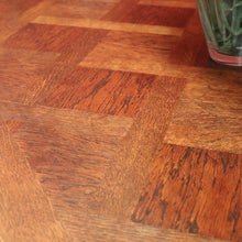 Load image into Gallery viewer, x SOLD Antique French Oak Two leaf extension Dining or Kitchen Table with Parquetry Top. B11812
