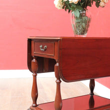 Load image into Gallery viewer, Vintage Australian Cedar Drop Leaf Drinks Trolley Side Table with End Drawers. B13143
