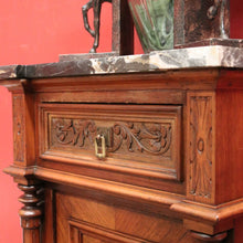 Load image into Gallery viewer, x SOLD Antique French Hall or Side Cabinet, Walnut, Burr Walnut and Marble Lamp Table. B11695
