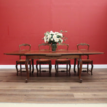 Load image into Gallery viewer, x SOLD Antique French Oak Two leaf extension Dining or Kitchen Table with Parquetry Top. B11812
