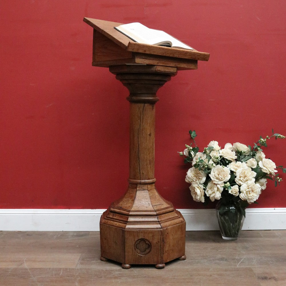 x SOLD A Large Antique French Oak Church Lectern, Pulpit, or Gothic Podium. B11997