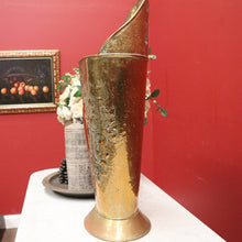 Load image into Gallery viewer, Vintage French Brass Umbrella Holder or Kindling, Firewood Holder B11437

