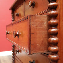 Load image into Gallery viewer, Antique Australian Cedar Chest of Drawers, Full Cedar, Mother of Pearl to the Handles. B11907
