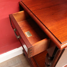 Load image into Gallery viewer, Vintage Australian Cedar Drop Leaf Drinks Trolley Side Table with End Drawers. B13143

