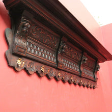 Load image into Gallery viewer, x SOLD Antique French Oak Coat Rack, Seven Hook, Carved Lion&#39;s Head Coat Rack. B11327
