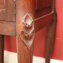 Load image into Gallery viewer, Pair of Antique French Oak and Marble Bedside Cabinet or Lamp or Side Tables. B11944
