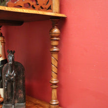 Load image into Gallery viewer, Antique English Walnut What Not, Three Tier Plant Stand or Display Shelf. B11937
