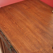 Load image into Gallery viewer, x SOLD Antique French Oak 2 Door 2 drawer Sideboard or Hall Cabinet Buffet, Linen Fold Carvings B11702
