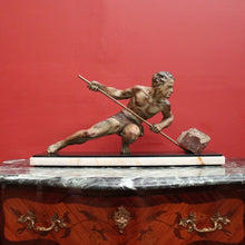 Load image into Gallery viewer, Antique French Bronze and Marble Statue, Art Deco Sculpture, Guislain 1930s B11366
