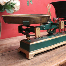 Load image into Gallery viewer, x SOLD French Force Cast Iron Market or Kitchen Scales with Brass Pans or Dishes, Decorative Display Piece. B11894
