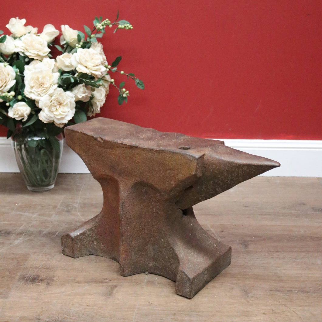 x SOLD Antique French Anvil, Blacksmith's Anvil, Forged Iron Church Window Anvil. B10576
