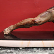 Load image into Gallery viewer, Antique French Bronze and Marble Statue, Art Deco Sculpture, Guislain 1930s B11366
